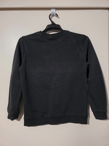 Boys ADIDAS Black Cotton Jumper - Size 11/12yrs (T65) - Picture 3 of 3