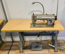 Singer Industrial Sewing Machine w/ Table & Motor - Model #591 D200A
