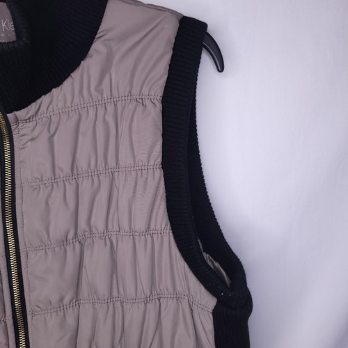 Calvin Klein Puffer Vest Womens XL Performance Cream, Black Full Zip - Picture 4 of 10