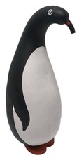 VTG Dried Gourd Penguin Handmade Signed Sue Finger Freestanding 8.5"