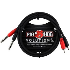 Pig Hog Solutions Dual Cable RCA to 1/4" 3 ft. 3 ft.