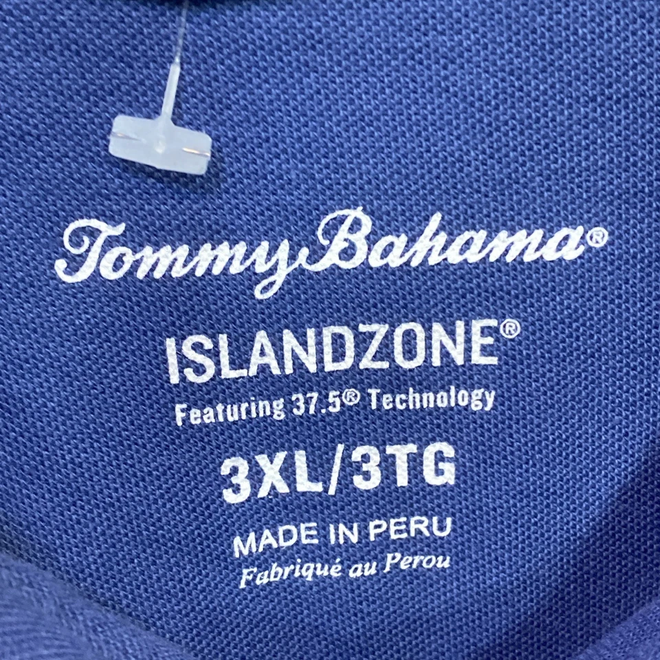 Camisa Polo Tommy Bahama IslandZone Para Hombres 3XL Azul Absorbe Humedad Golf Playa Foto 2 de 4