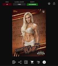DIGITAL Topps WWE Slam 25 - KINGS QUEENS & CHAOS Bronze Base - CHARLOTTE FLAIR