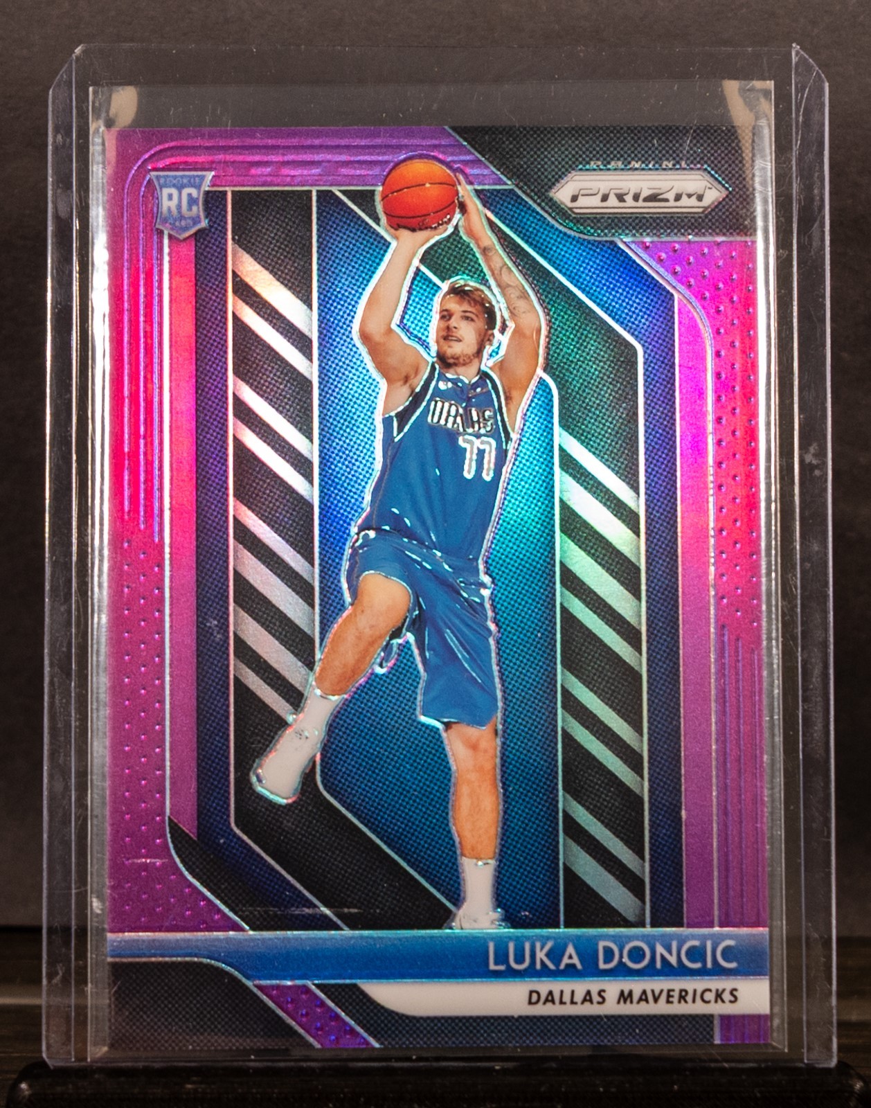 LUKA DONCIC 2018 Panini Prizm 280 Purple RC Rookie /75