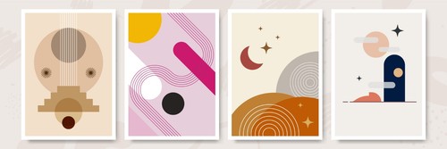 40 abstrakcyjnych wzorów ściennych | edytowalne pliki AI tylko nowoczesny minimalistyczny plakat - Zdjęcie 13 z 16