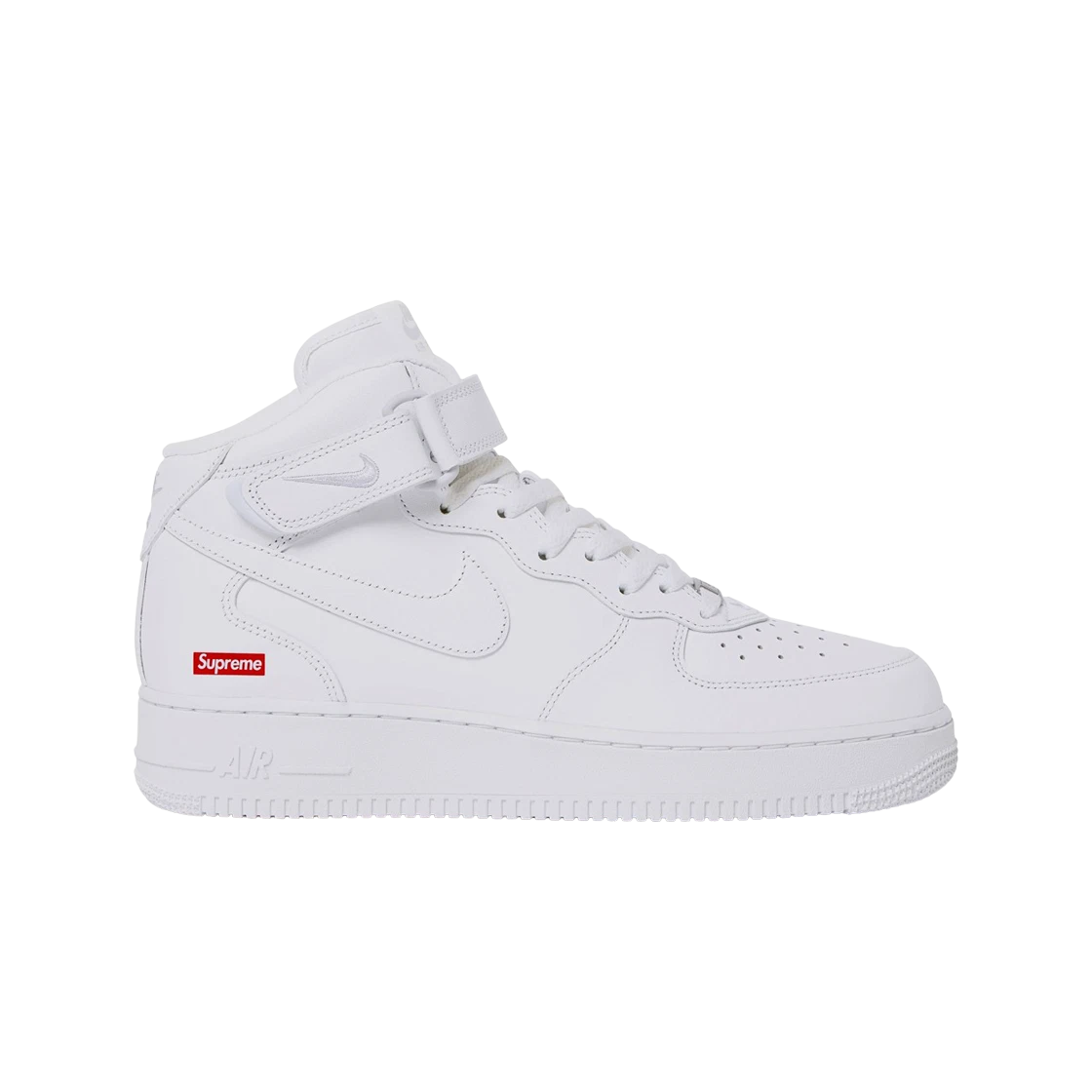 Nike Supreme x Air Force 1 Mid Box Logo - Triple White | eBay