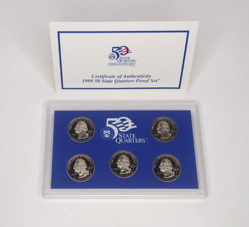Lote de 2 juegos de prueba de cuartos de dólar del estado como nuevo de Estados Unidos 1999 y 2000, con caja losa certificado de autenticidad - Imagen 2 de 7