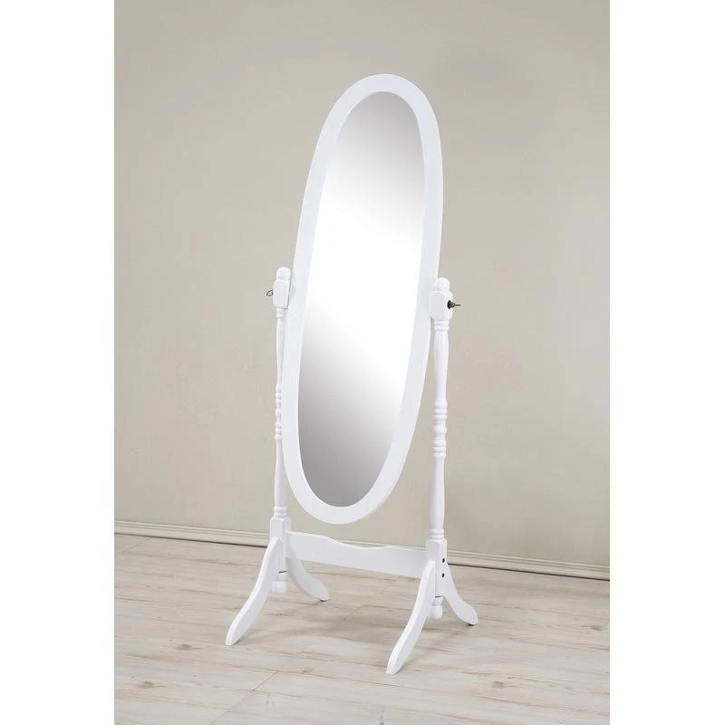 Freestanding Cheval Mirror Wood Frame Full Body Tilt Adjustable Antique Design - Image 2 of 4