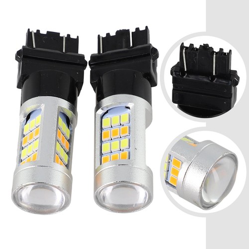 Bright and Vibrant 3157 Dual Color LED Turn Signal Light Bulb White Amber - Picture 4 of 12