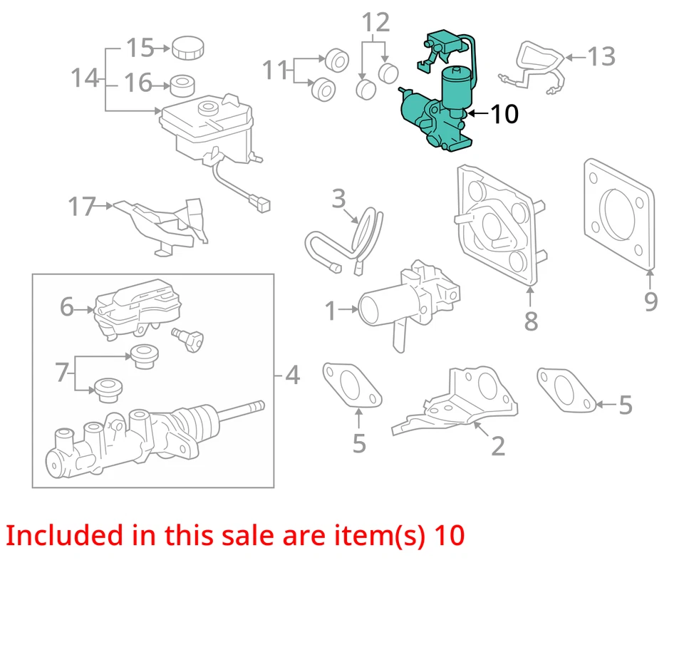 Potenciador de freno eléctrico compatible con 07-17 LEXUS LS460 5019437 Foto 3 de 4