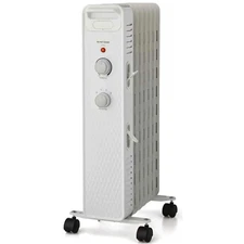 1500W Mainstays Mechanical Oil Filled Electric Radiator Heater White Open Box