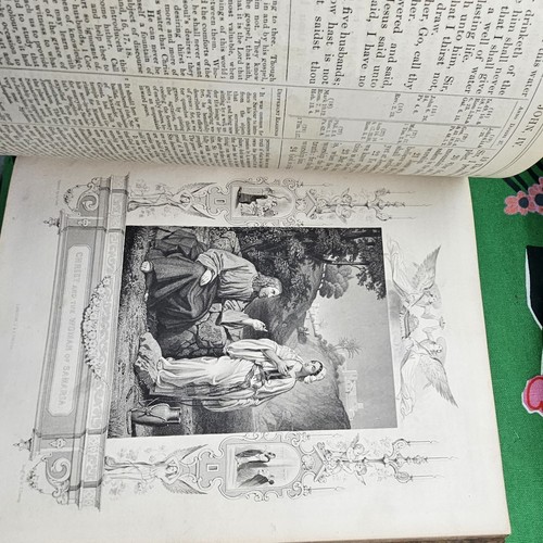c1850 3 VOLUME THE FAMILY DEVOTIONAL HOLY HENRY'S BIBLE ILLUSTRATED ANTIQUE -B27 - Foto 19 di 24