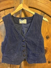 We The Free Women's Navy Corduroy  Super Cute Button Down Best Size Small