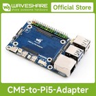 Waveshare CM5 To Pi 5 Adapter Board For Raspberry Pi 5,  Onboard Audio Header