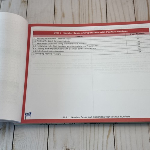 Florida’s BEST Standards 6th Grade Math Volume 1 Units 1-7 Used Some Pages Write - Picture 8 of 23