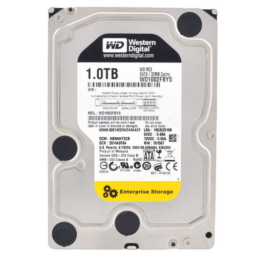 Western Digital Schwarz 1TB Re 3 WD1002FBYS Sata II 32MB 7200RPM 3,5" Zoll