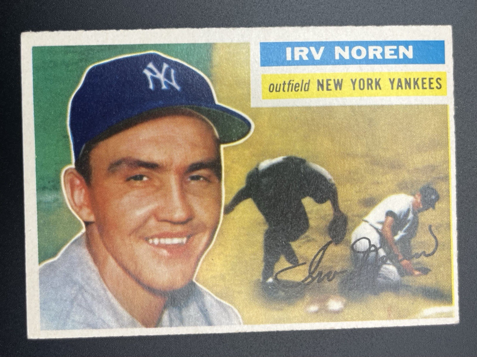 1956 Topps - Irv Noren #253 Yankees Gray Back RAW Vintage Card - EX+