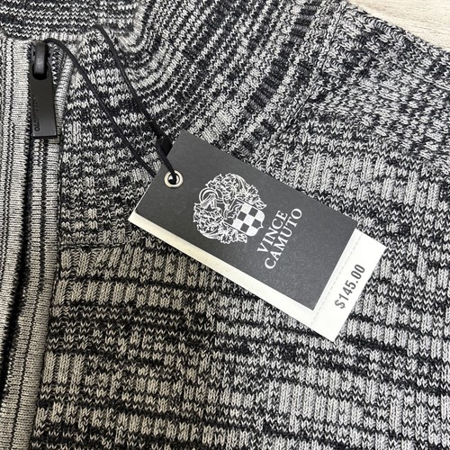 Vince Camuto Sweater Mens size XXL Heather Gray 1/4 Zip Casual Cotton Blend - Picture 7 of 9