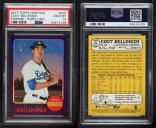 2017 Topps Heritage High Number Cody Bellinger #THC-678 PSA 10 GEM MT Rookie RC