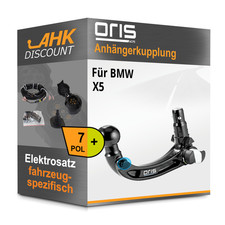 Für BMW X5 11.2018-03.2023 ORIS Anhängerkupplung abnehmbar + 7polig E-Satz AHK