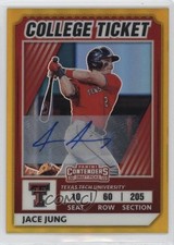 2022 Panini Elite Extra Edition College Tickets Optic Gold Prizm /10 Jace Jung