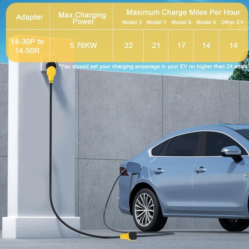 20ft EV Charger Adapter Cord NEMA 14-30P to 14-50R, 30 Amp 4 Prong Dryer to 5... - Bild 2 von 6