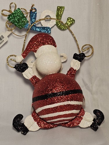 PIER 1 Glitter Christmas Santa Claus Jumping With Joy Ornament 6” NEW Philippine - Picture 5 of 10