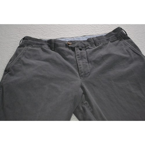 Faconnable Dress Pants Khakis Chinos Cotton Distressed Gray Mens Size 34 x 28 - Picture 4 of 10