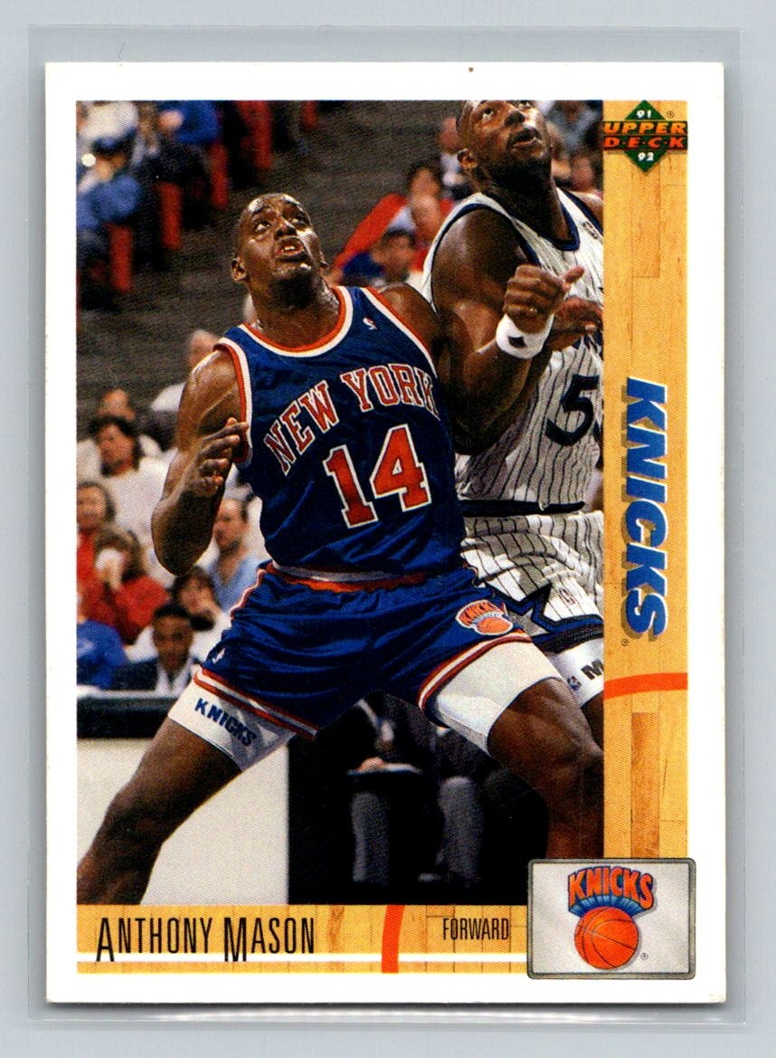 1991-92 Upper Deck Rookie RC #430 Anthony Mason New York Knicks Basketball Card