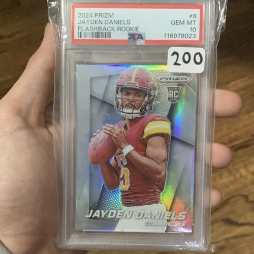 2024 Panini Prizm Jayden Daniels Flashback Rookie #8 Silver Prizm PSA 10