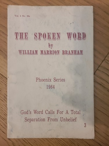 God's Word Calls for a Total Separation from Unbelief, William Branham - Picture 1 of 1