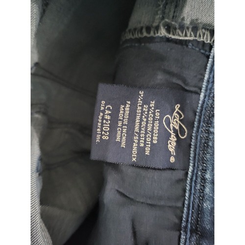 Lola Alexa Dan High Rise Skinny Leg 27/2 Womens Medium Wash Raw Hem Bottoms - Picture 7 of 7