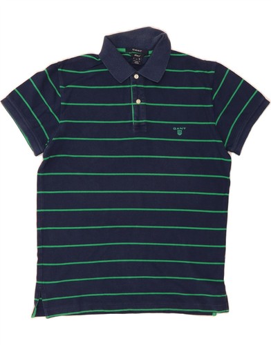 GANT Herren Fitted Poloshirt Medium Navy Blau Gestreift Baumwolle DR70