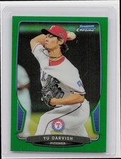 2013 Bowman Chrome Yu Darvish Green Refractors #46 Rangers