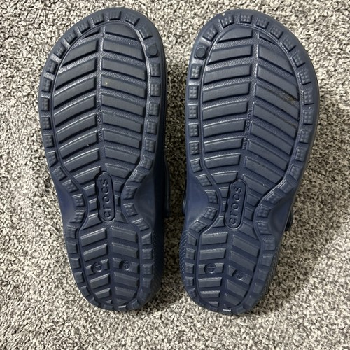 Zueco Crocs Dual Comfort Unisex Mujer 11 Hombre 9 Azul Marino Imitación Piel Clásico Forrado - Imagen 9 de 13