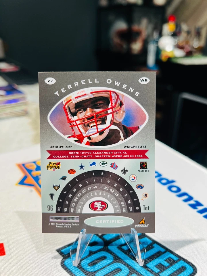 1997 Pinnacle Certified - Terrell Owens #27 SAN FRANCISCO 49ERS - Image 2 of 2
