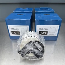 Lot of 5 Brother Continuous Paper Label Roll, DK-2205, 2.4" X 100 ft NEW