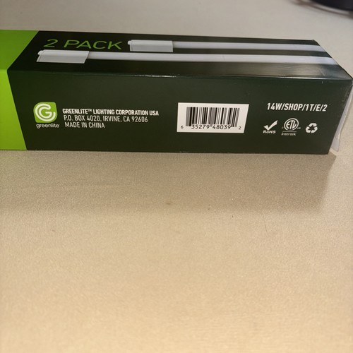 Brand New Greenlite LED Shoplite ( 2 Pack ) 14W 1500 Lumen 4000K Cool White - Picture 3 of 3