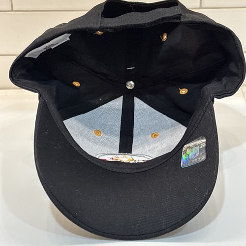 NEW Pittsburgh Steelers Strap Back Hat Cap NFL Apparel Black Embroidered OSFA - Picture 7 of 11