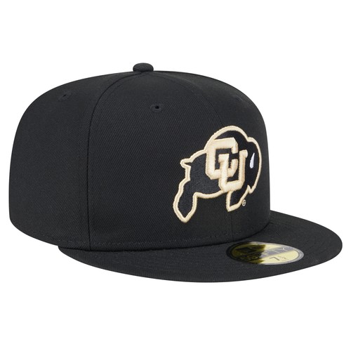 Men's New Era Black Colorado Buffaloes 59FIFTY Fitted Hat - Picture 3 of 5