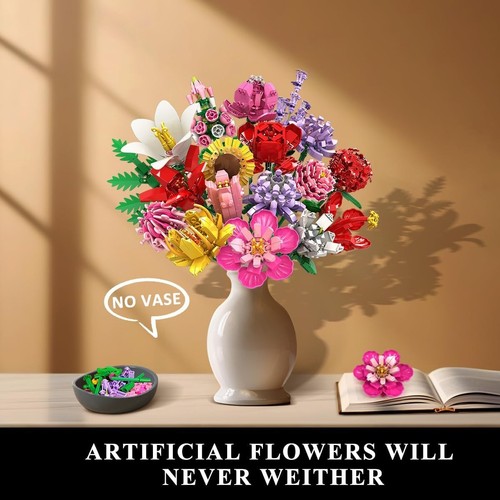 Vibrant 1464 Piece Flower Building Blocks – DIY Botanical Collection Gift - Picture 6 of 9