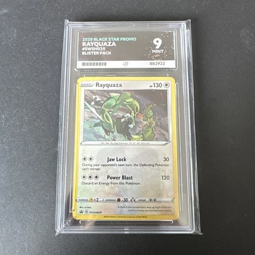 2020 Pokemon Black Star Promo Rayquaza Holo SWSH029 ACE 9 MINT 🔥