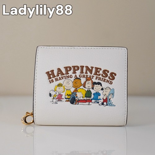 Neu mit Etikett Coach CBN89 CBN91 CBN90 CBN36 Coach X Peanuts Geldbörse mit Druckknopf 198 $ - Bild 54 von 65