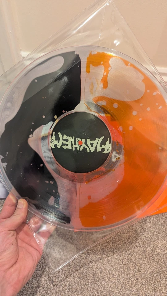 Liquid Filled Vinyl LP Orange And Black Bad World - Lady Gaga - Mayhem - Image 2 of 4