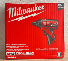 Milwaukee 2401-20 M12 1/4" Hex Screwdriver Cordless  (Tool Only)