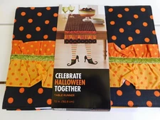 Celebrate Halloween Together Witch Leg 13" x 72" Table Runner NEW FREE SHIPPING