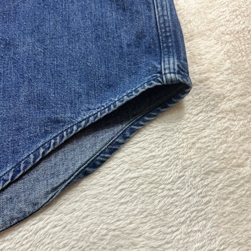 Camisa Polo Ralph Lauren De Colección 90 Talla XL Denim Peto Metal Botones Remaches EE. UU. - Imagen 7 de 14