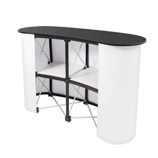 Portable Tradeshow Podium Table, 52" x 16" x 35" Display Exhibition Counter S...
