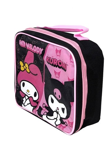 Bolsa de almuerzo aislada My Melody and Kuromi Sanrio con juego de contenedor de bocadillos de 2 piezas - Imagen 5 de 8