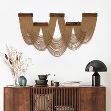 Large Boho Brown Macrame Wall Hanging Tapestry, Brown Wall Art Decor Handmade...